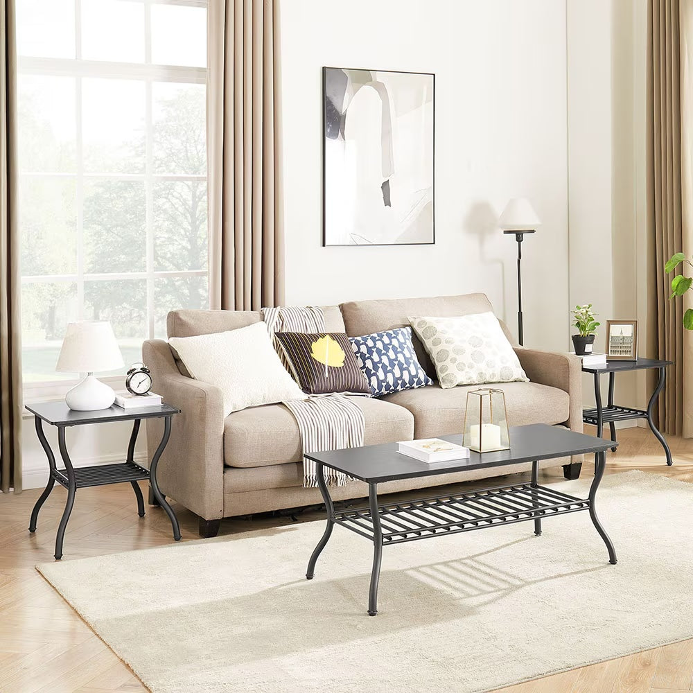 Retro Coffee Table Set | 2-Layer Structure
