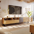 Solid Wood TV Console | Double Storage