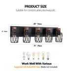 31 Industrial Vintage 5-Light Wall Sconce - Black Cage Wall Lighting F