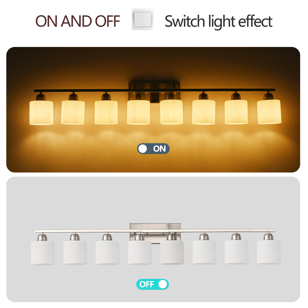 8-Light Bathroom Light Fixtures