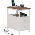 Modern USB End Table | Narrow Design