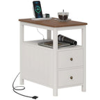 Modern USB End Table | Narrow Design