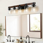 Rustic Bathroom Wall Lamp | 5 Light Fixture