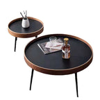 Nordic Round Coffee Table Set | Lift-Top Design