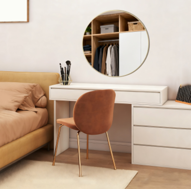 Black Round Wall Mirror