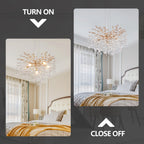 Modern Tree Branch Crystal Chandelier Luxury Gold Crystal Pendant Ligh