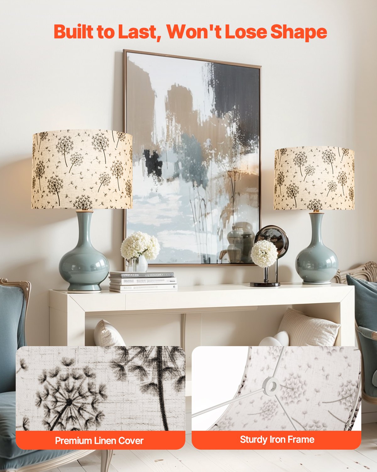 Drum Lamp Shade 2 Set