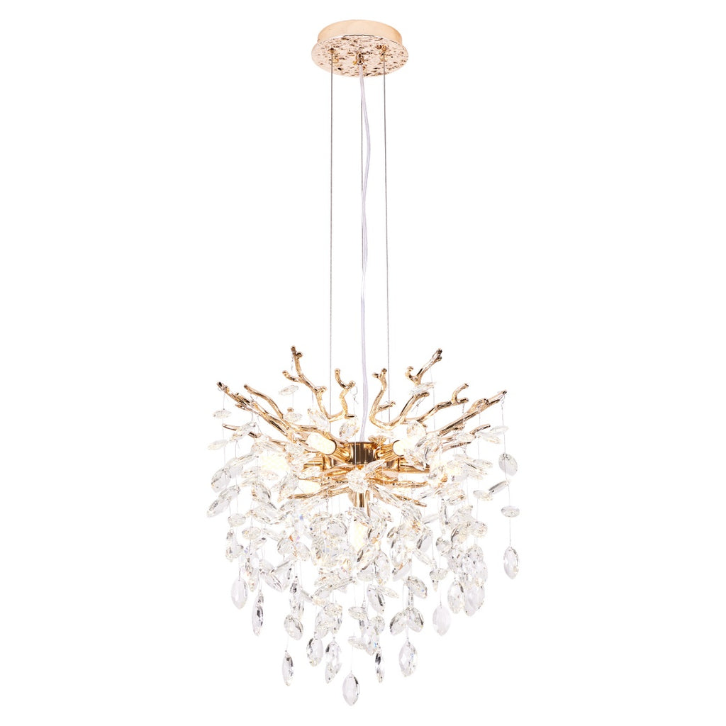 Modern Tree Branch Crystal Chandelier Luxury Gold Crystal Pendant Ligh