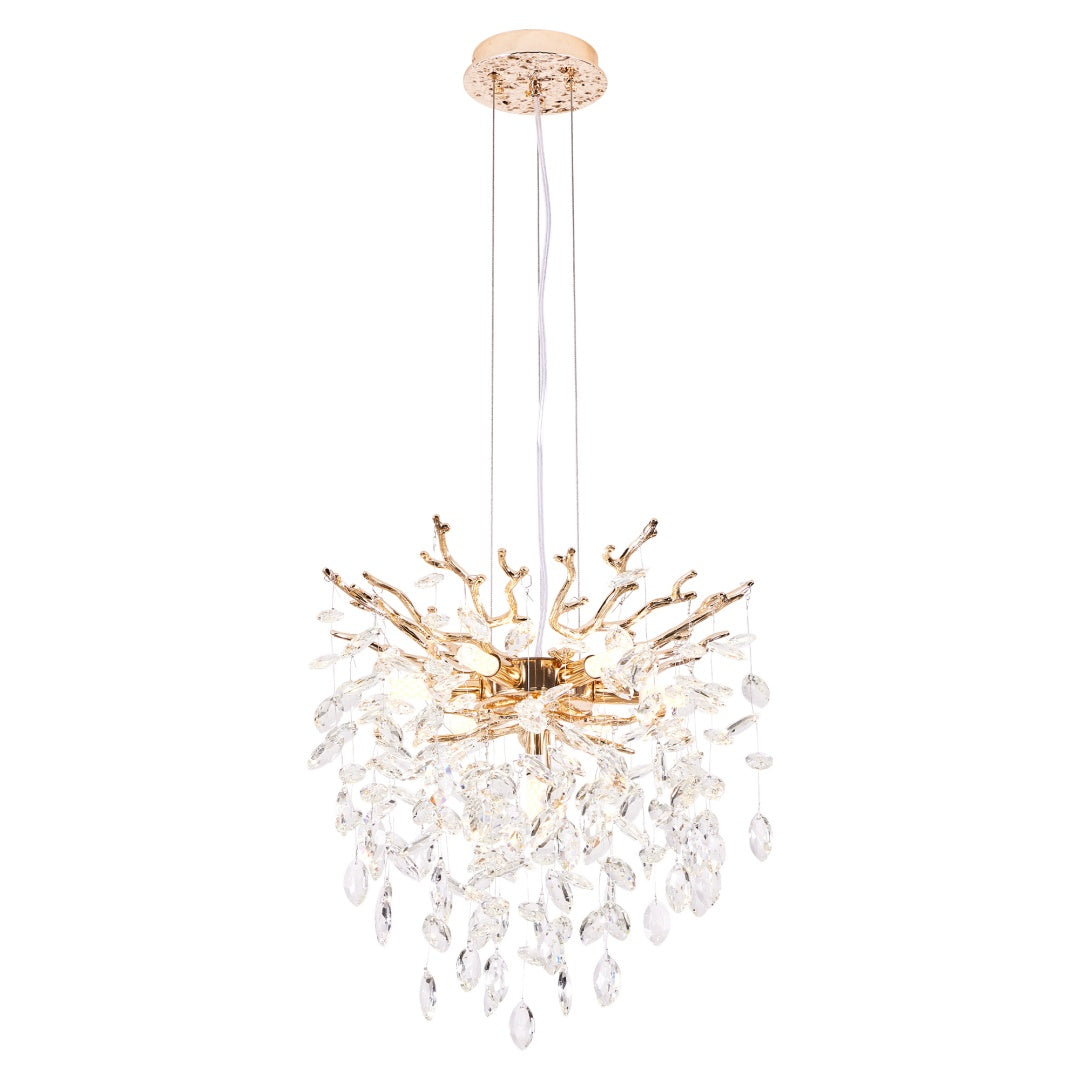 Modern Tree Branch Crystal Chandelier Luxury Gold Crystal Pendant Ligh