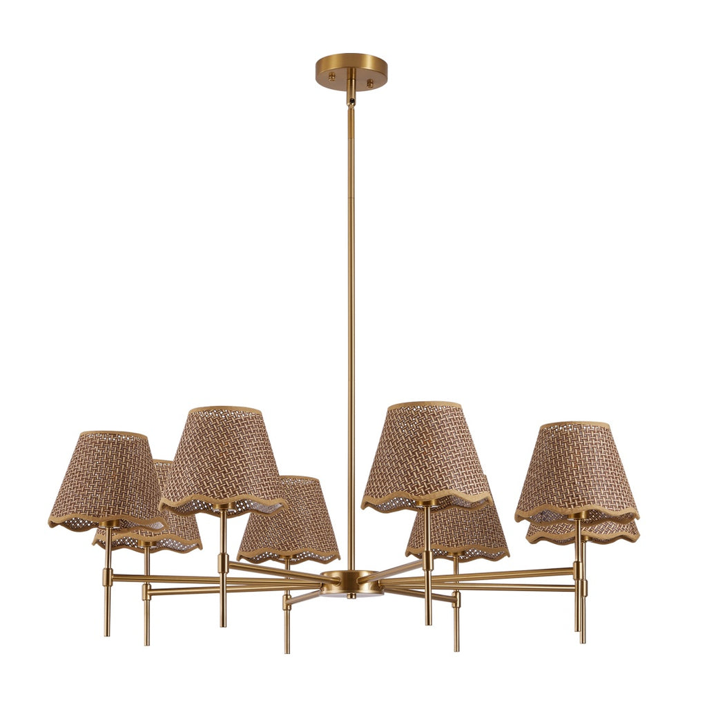 Golden Farmhouse Pendant Light 8-light Bohemian Pendant Light 38.6