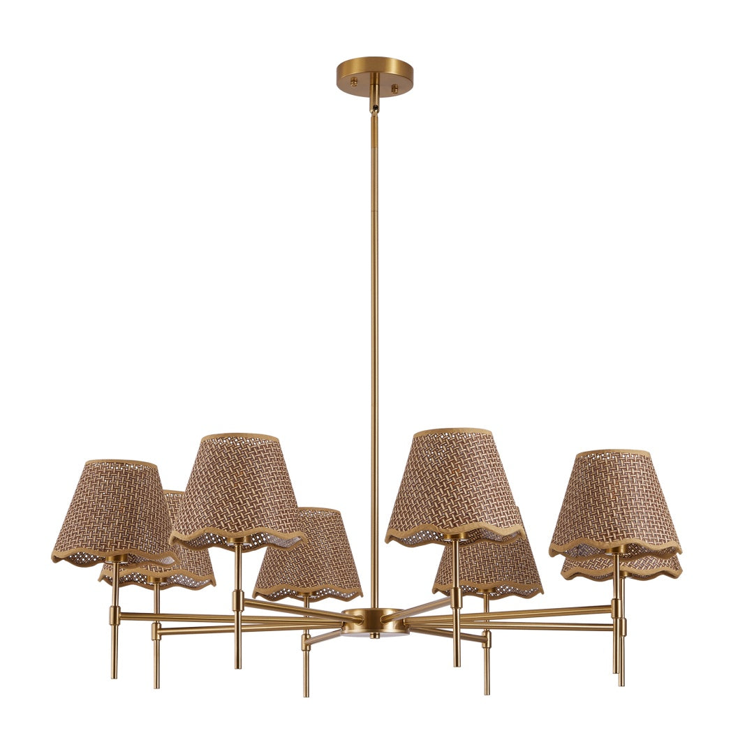 Golden Farmhouse Pendant Light 8-light Bohemian Pendant Light 38.6