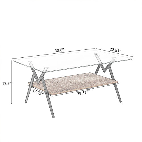 Rectangular Coffee Table | 2-Layer Design