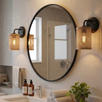 Reef Single Lights Wall Sconce With Natural Rattan Shade Rustic Wicker