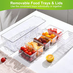 1Set Ice Chilled Condiment Caddy Serving Tray Container Bar Garnish Ho