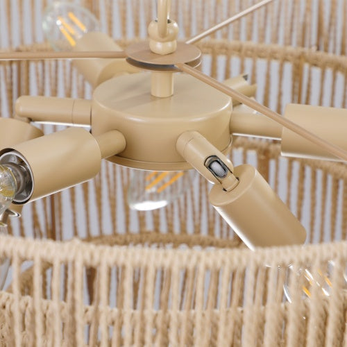 LED Chandelier Light | Bohemian Woven Design