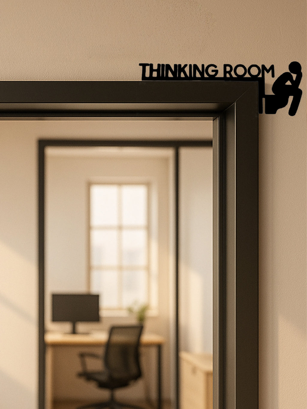 1pc Modern Metal Toilet Door Sign