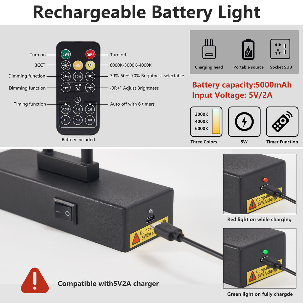Picture Light Battery Operated With Remote