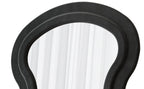 Flannel Full Length Wave Black Floor Mirror With Stand For Bedroom Liv