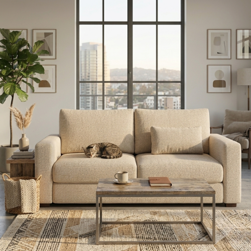 Modern 3-Seater Sofa Couch | Double Cushioning
