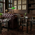 Square Tempered Glass Coffee Table Set | Lift-Top Design