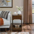 Small Wooden Side Table | Multi-Shelf Design