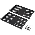 VEVOR 2PCS 1U Server Rack Shelf Depth Vented Rack Mount Shelf Tray