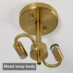 Glass Globe Semi Flush Mount Ceiling Light Fixture, 16.5 Inch
