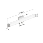 Bathroom Vanity Light Brushed Nickel Square LED 25 Inch 14W 6000K Cool