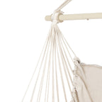 Beige Pillow Hanging Chair Polyester Cotton Belt 2pcs Pillow