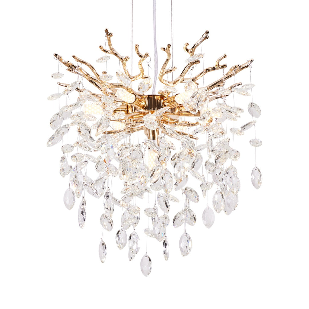 Modern Tree Branch Crystal Chandelier Luxury Gold Crystal Pendant Ligh