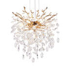 Modern Tree Branch Crystal Chandelier Luxury Gold Crystal Pendant Ligh