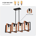 4-Light Kitchen Island Lights Pendant Light Farmhouse Dining Room Ligh