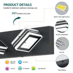 Matte Black Vanity Light Fixtures 3 Lights Up And Down LED Modern Bath