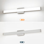 Bathroom Vanity Light Brushed Nickel Square LED 33inch 18W 6000K Cool