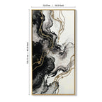 Large Framed Black And White Abstract Wall Art