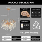 Modern Tree Branch Crystal Chandelier Luxury Gold Crystal Pendant Ligh