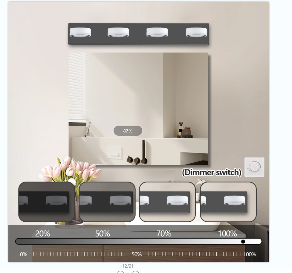 29in Modern 4-Light LED Vanity Light