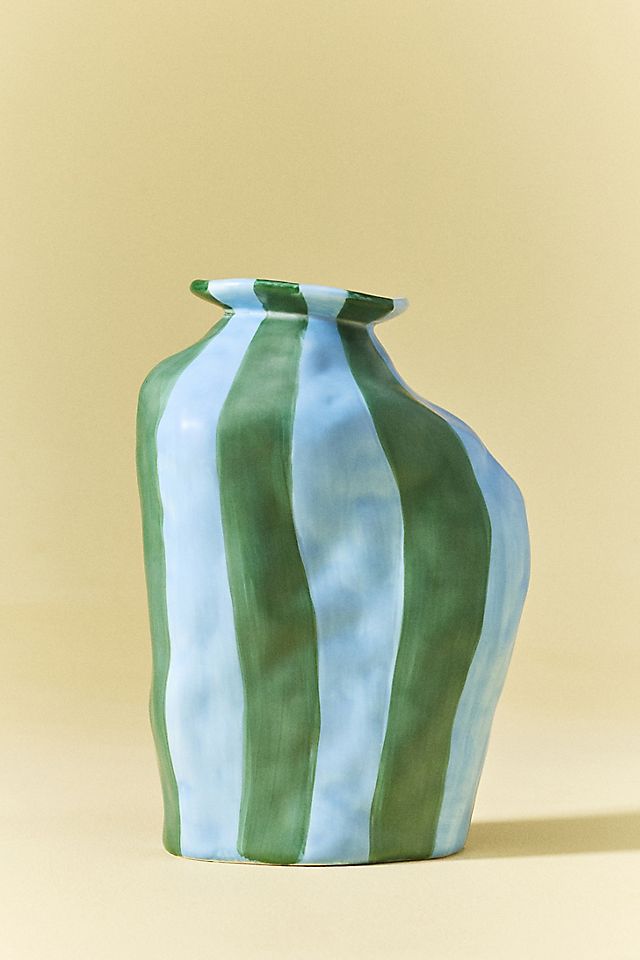 Maya Eline Leroy Striped Ceramic Vase #2