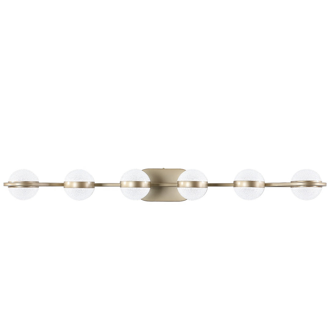 43in Gold Minimalist LED Bathroom Vanity Light With Crystal Sand Acryl