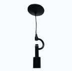 Satin Black Pendant Light Fixture For 3 Lights