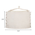 Beige Pillow Hanging Chair Polyester Cotton Belt 2pcs Pillow