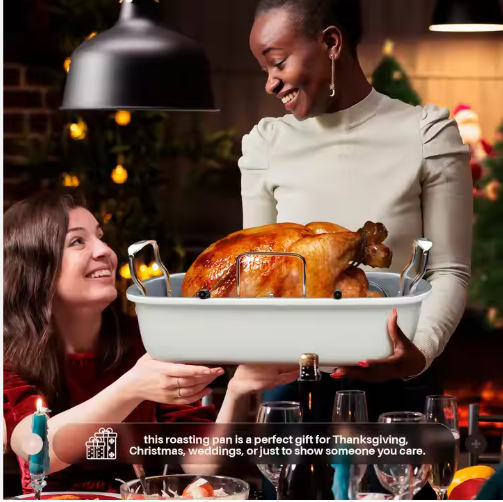 High-Temperature Resistant Chicken Roasting Pan Heat-Resistant Fried C