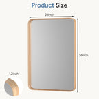 Wall Mirror With Rectangular Metal Frame