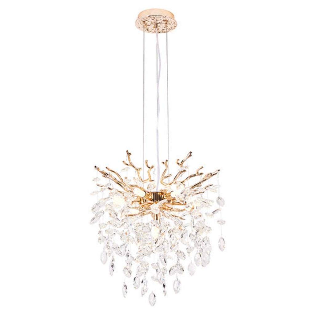 Modern Tree Branch Crystal Chandelier Luxury Gold Crystal Pendant Ligh