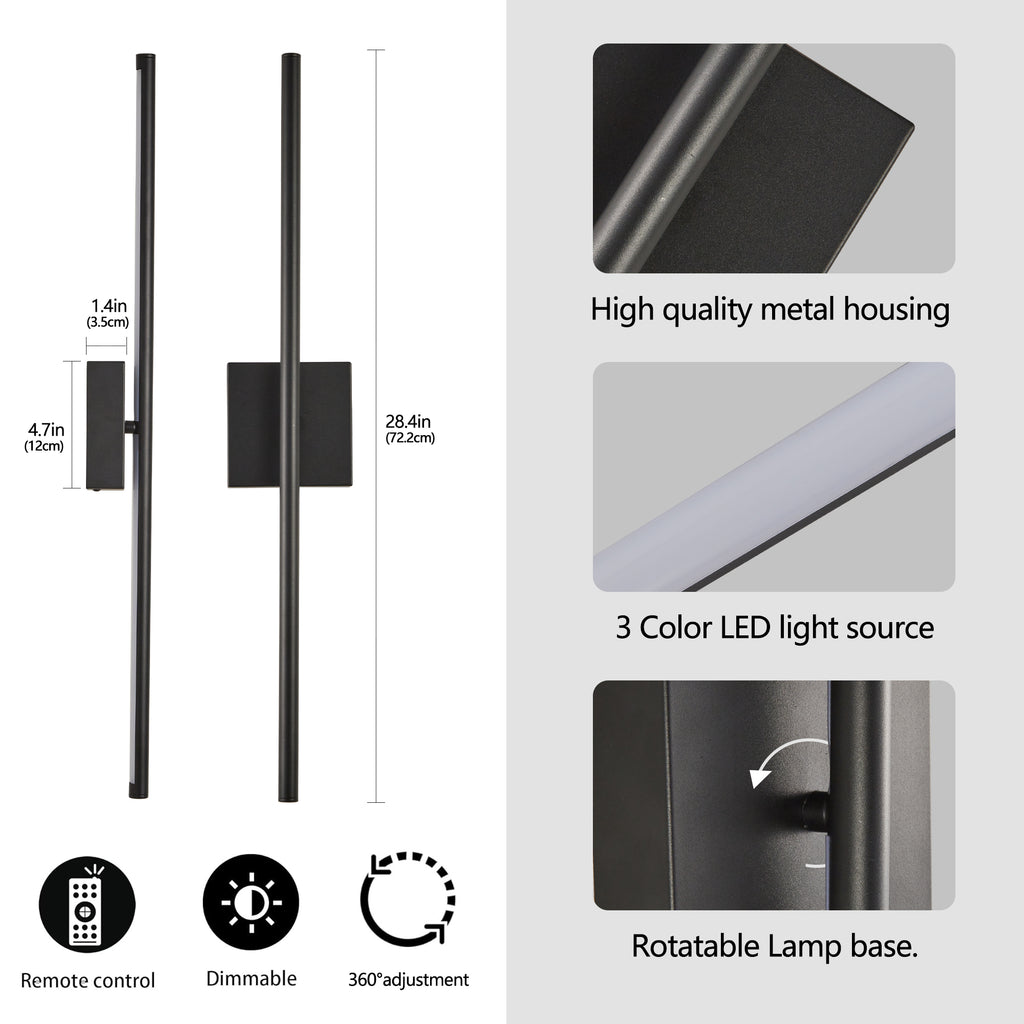 28 2-Pack Modern LED Wall Sconce