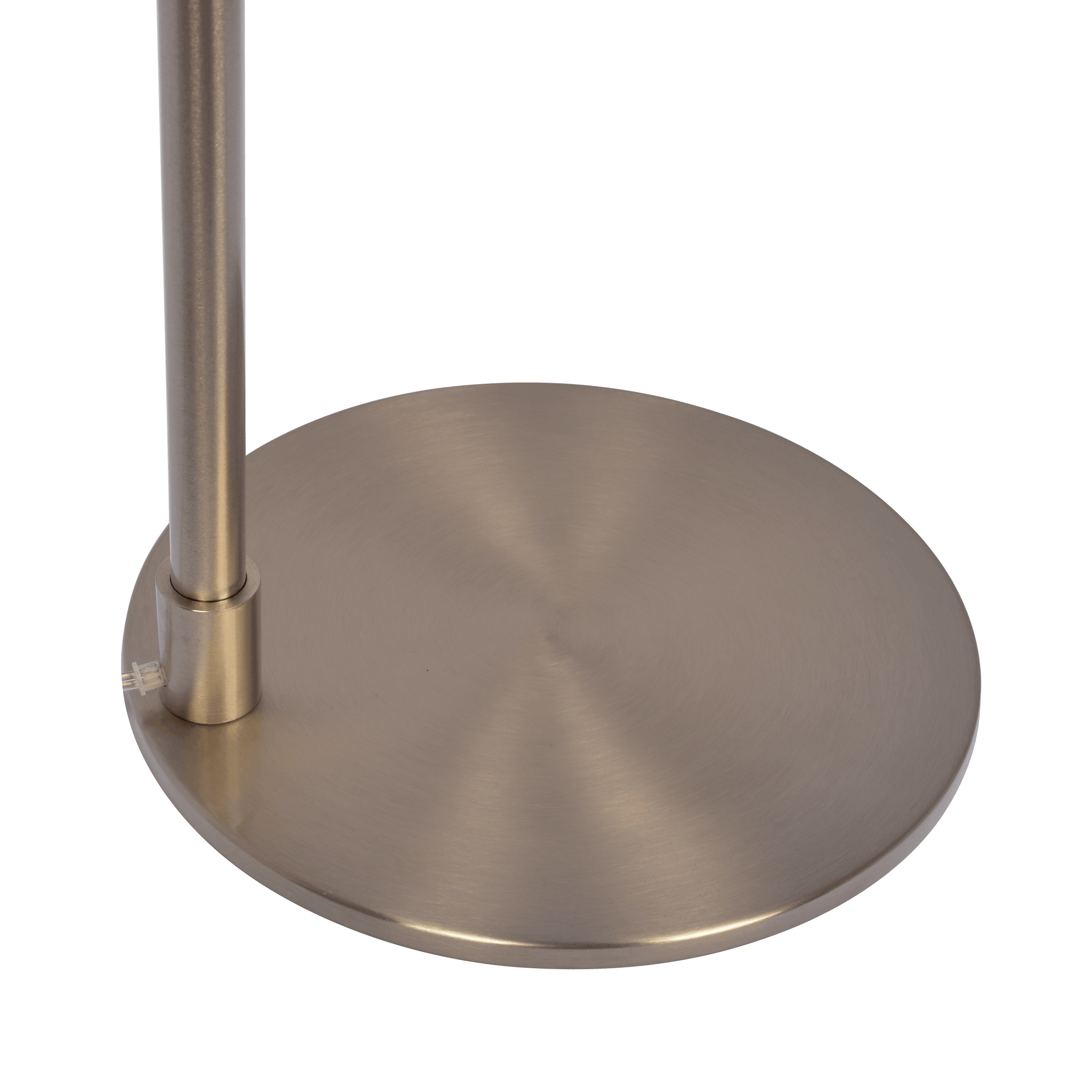 Serene Brushed Nickel Floor Lamp With Rotary Metal Base White Linen Sh