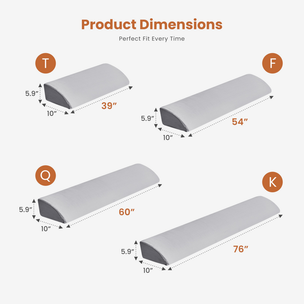 Bed Wedge Pillow With Headboard - High-density Foam Fills The Gap Betw