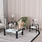 Modern Glass Coffee Table Set | Square Design