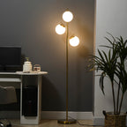 Modern 3-Globe Tree Floor Lamp, Slim Standing Lamp for Living Room