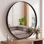 Round Wall Mirror With Metal Frame
